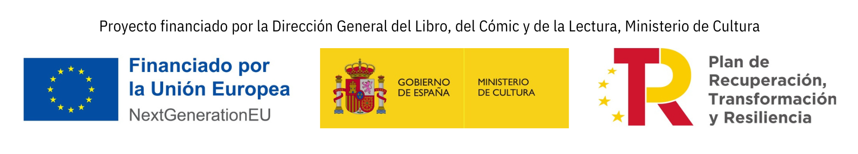 Proyecto subvencionado por la dirección general del dlibro, cómic y de la lectura, Misisterio de Cultura 